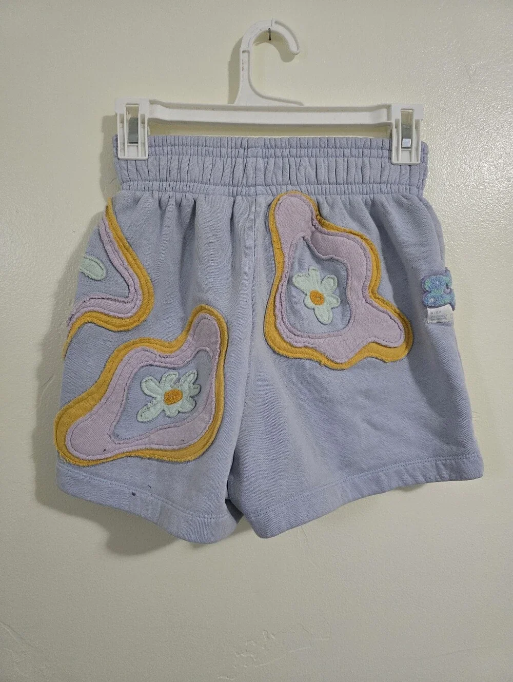 Nike Project Euphoria Purple Floral Patchwork Fleece Shorts Women’s XS